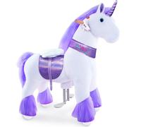 PoneyCycle Officiel Classique Modèle U Montez sur la Licorne Licorne Violette Jouet en Peluche sur Roues - Ux406