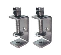 PONEZG 2 pièces Mini Serre-Joints en C Ouverture 55mm, Serre Joint en C Inoxydable Plage de Serrage 20-50 mm C Clamp Set, Pinces et Tendeurs pour Travail du Bois, Fabrication de Meubles, Bricolage