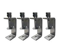 PONEZG 4 pièces Mini Serre-Joints en C Ouverture 75mm, Serre Joint en C Inoxydable Plage de Serrage 40-70 mm C Clamp Set, Pinces et Tendeurs pour Travail du Bois, Fabrication de Meubles, Bricolage