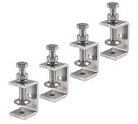 Ponezg C-Clamp Lot de 4 serre-joints en acier inoxydable 35 mm - Petite vis de serrage en métal - Support de table - 6-29 mm - Ouvertures de mâchoire réglables - Lot de 4 serre-joints M8