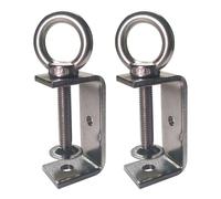 Ponezg Lot de 2 pinces en C 15 à 60 mm - Ouvertures de mâchoire réglables en acier inoxydable - Serre-joints en C - Petit serre-joint en métal - Support de serrage - Pince de table M8 M10