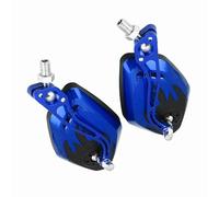Pongnas 1 Paire de Rétroviseurs, Coque en Plastique Dur de Haute qualité, Bras en Alliage D'aluminium, Miroir Ultra Transparent, Joint Entièrement Réglable, avec Vis de 8 Mm et 10 Mm, (BLUE)