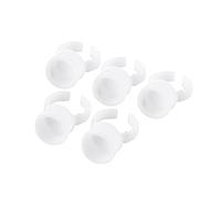 Pongnas 100 Pièces Porte-Palette D'anneau de Colle Jetable pour Extension de Cils Palette de Colle en Plastique Blanc Porte-pigments Adhésifs Outils de beauté pour les Doigts et les Mains