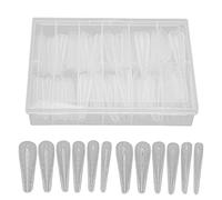 Pongnas 120 Pièces, Pointes D'ongles Pointues à Couverture Complète, Réutilisables, Matériau ABS, sans Odeur, Adaptées à la Plupart des Gens, Faciles à Utiliser, avec échelle,