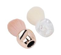 Pongnas 2 Pièces Brosse de Nettoyage de Poussière D'ongles, Cheveux en Fibres Synthétiques Douces Poignée Blanche or Rose avec Conception Ergonomique Creuse, pour Salon de Maquillage à