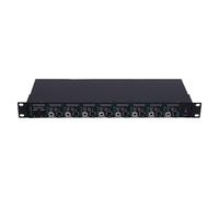 Pongnas Amplificateur de Casque à 8 Canaux Splitter de Casque 8 Voies Hub Casque 8 Port avec Circuit Analogique HiFi Sortie Haute Puissance pour Studio Live Performance (Prise UE)