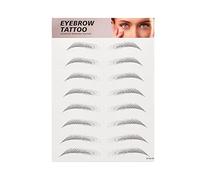 Pongnas Autocollants de Tatouage pour Sourcils, Patch 3D Réaliste pour Sourcils, Longue Durée, avec 8 Paires pour Maquillage pour Femmes et Hommes