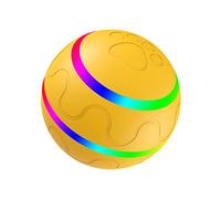 Pongnas Balle Roulante pour Animaux de Compagnie avec LED Colorées, 2 Modes et Preuve IP54, Jouet Interactif en Silicone ABS pour Grands Chiens, Chats, Roulement et Chocs, Batterie (Y-1)