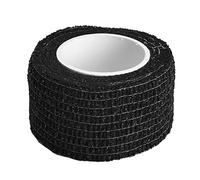 Pongnas Bandage Tubulaire, Bande de Poignée élastique Auto-adhésive, Vêtements Antiadhésifs pour Cheveux, Bonne respirabilité, avec Absorption de la Sueur, pour Bracelets de Machine de (BLACK)