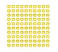 Pongnas Bandes de Pattes de Pigeons, 100 Pièces, Anneaux de Pied d'identification de 8mm pour un Suivi Facile des Volailles, Fournitures sans Mots (YELLOW)