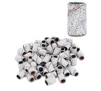 Pongnas Bandes de Ponçage des Ongles, Anneaux de Ponçage de Manucure Professionnels, Outils de Salon de Manucure, Blanc pour Salon de beauté (HQ-08 Blanc 120#)