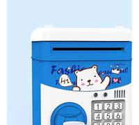 Pongnas Banque d'animaux de Dessin animé avec Musique et Histoires pour Enfants - Cadeau Mignon pour économiser des Pièces de Monnaie (Blue)