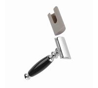 Pongnas Barber Straight Blade Barber Straight Blade Razor de sécurité à Double Bord pour Hommes en Acier Inoxydable Outil de Mise en Forme de Barbe à Moustache Ensemble avec Boîtier de Voyage (#1)