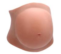 Pongnas Bosse de Ventre Enceinte en Silicone Bosse de bébé Artificiel Réglable pour les Performances des Costumes avec des Conception de Fixation Tactile S'adapte à Divers Types de Corps (Laiton