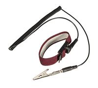 Pongnas Bracelet Antistatique Bracelet de Mise à la Terre ESD avec Alligator pour la Maintenance électronique de Précision Fil Conducteur à Enroulement électrostatique Extensible de 6