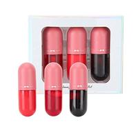 Pongnas Brillant à Lèvres, 3 Pièces Mini Ensemble de Vernis à Lèvres Mignon avec Lisse Non Collant, pour le Maquillage des Facile à Transporter et à Changer de Couleur