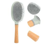 Pongnas Brosse à Cheveux Démêlante, Brosse à Palette, Manche en Bois, Massage du Cuir Chevelu, Outil de Coiffure pour Cheveux Secs et Mouillés, Fins et épais, à Domicile et en Voyage