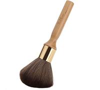 Pongnas Brosse Plumeau pour le Cou, Brosse de Coiffure Professionnelle pour Salon de Coiffure avec Poils Doux Haute densité, pour Peigner les Cheveux Autour des Oreilles et du Cou (Couleur du bois)