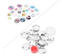 Pongnas Button Maker, Time Card Machine Pin Pin Round Butt Butt Doy Fiss Caft Couvre Boutons Kit MAINS MAINS (25 mm)