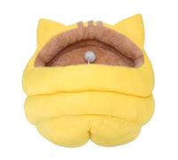 Pongnas Cat Cave, Warm and Windproof, Fabric Ultra Soft Soft, Favorisant Un Sommeil Plus Profond, Lavable à la Machine, avec Deux Décorations d'oreille et Une Balle de Jouets Suspendue,