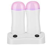 Pongnas Chauffe-Cire à Double Cartouche, Machine D'épilation Portable en Matériau ABS avec Fenêtre Transparente Transparente, pour L'épilation à la Cire du Corps dans les Mains, les