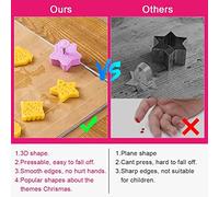 Pongnas Christmas Biscuit Cutters Set Plastic Stamp Festival Cutter pour les Enfants 8 PCS