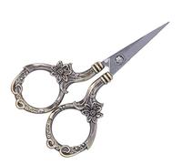 Pongnas Ciseaux à Fleurs Vintage - Outil de Couture Européen pour la Broderie et L’artisanat - Conception en Cuivre de Collection (Bronze)
