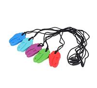Pongnas Collier de Dentition en Silicone Souple, 5 Pièces, pour Nourrissons, Anneaux de Dentition à Croquer pour le Soulagement des Gencives et le Développement Sensoriel