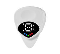 Pongnas Combo Accordeur de Médiator de Guitare, Accordeur Chromatique avec Poignée à Rainure Confortable et Rétroéclairage 3 Couleurs, Accessoires de Guitare en Matériau ABS pour