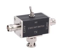 Pongnas Commutateur D'antenne 2 Voies 0-50MHz HF/VHF, Connecteur BNC, Puissance 100W avec Protection de Mise à la Terre pour Radio Amateur CB