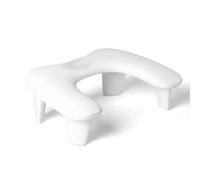 Pongnas Coussin de Manucure en Forme de U avec Repose-mains et Repose-bras, Idéal pour les Salons de Manucure et la maison. Cuir PU, Blanc, Rose, Noir (au choix). : 450 X 300 X 158 mm. (WHITE)
