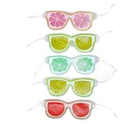 Pongnas Coussinets pour les Yeux en Gel Rafraîchissant Réutilisables, 5 Pièces, Compresse Chaude et Froide pour les Poches, les Cernes, le Soulagement des Maux de Tête, Réduit le