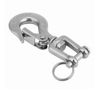 Pongnas Crochet de Levage à Chape à œil en Acier Inoxydable 304 avec Verrouillage à Pression - Limite de Charge de Travail de 350 Kg - Ouverture de 110 Mm - Compatible avec les Chaînes et les