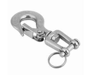 Pongnas Crochet de Levage à Chape à œil en Acier Inoxydable 304 avec Verrouillage à Pression - Limite de Charge de Travail de 350 Kg - Ouverture de 110 Mm - Compatible avec les Chaînes et les