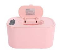Pongnas Distributeur de Chauffe-Lingettes Portable pour bébé avec Conception de Chauffage Avancée pour 80 Lingettes Couvercle Supérieur Amovible Mécanisme de Retour Automatique (PINK)