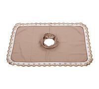 Pongnas Drap de Lit de beauté pour SPA, Housse de Table de Massage en Polyester de Couleur Pure avec Bordure en Dentelle, Forte Absorption D'eau à Séchage Rapide (Bronzage clair)