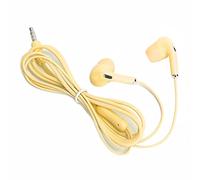 Pongnas Écouteur de Sport Filaire avec Son HiFi et Microphone pour Les Mélomanes - Casque Universel 3,5 Mm, pour Appareils (Yellow)