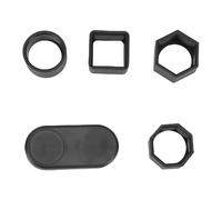 Pongnas Ensemble de 4 Porte-craies de Billard Professionnels avec Poignée Sécurisée et Clip de Ceinture Rotatif - Porte-craies Portables en Plastique pour Craie de Piscine Standard de 0,5 Pouce -