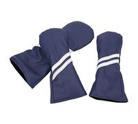 Pongnas Ensemble de Couvre-Chefs en Bois à Rayures Bleues élégants pour Les Pilotes et Les Clubs de Parcours, et Tissu PU (Blue)