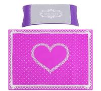 Pongnas Ensemble de Repose-mains en Silicone, Coussin, Oreiller, Table de Nail Art, Coussinet de Poignet, Salon de Manucure avec Coussinet de Main Lavable (Ensemble oreiller et coussin à main violet)
