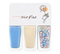 Pongnas Ensemble de Vernis à Ongles à Base D'eau, Couleur Vive et Délicate, Facile à Décoller, Séchage Rapide, Pas Besoin de Lampe Sèche-ongles, Dure 3 à 5 Jours, avec des Ingrédients (T12)