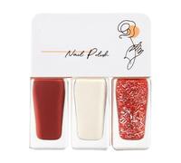 Pongnas Ensemble de Vernis à Ongles à Base D'eau, Couleur Vive et Délicate, Facile à Décoller, Séchage Rapide, Pas Besoin de Lampe Sèche-ongles, Dure 3 à 5 Jours, avec des Ingrédients (T03)