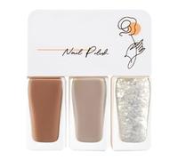 Pongnas Ensemble de Vernis à Ongles à Base D'eau, Couleur Vive et Délicate, Facile à Décoller, Séchage Rapide, Pas Besoin de Lampe Sèche-ongles, Dure 3 à 5 Jours, avec des Ingrédients (T05)