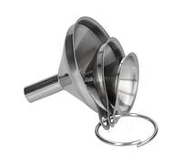 Pongnas Ensemble d'entonnoirs en Acier Inoxydable - 3 Bouteilles de Remplissage de Cuisine avec Prévention des Fuites et Conception de Ventilation pour l'huile, les épices et Plus Encore