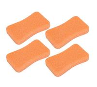 Pongnas Épurateur de Pédicure en Pierre Exfoliante pour Soins des Pieds, élimine la Peau Dure, 4 Pièces (ORANGE)