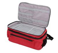 Pongnas Étui de Transport D'urgence Rouge Double Couche, Pochette Vide en Tissu Oxford Imperméable avec Bandoulière Amovible et Poignée Supérieure pour le Camping, la Randonnée, les (38*21*17.8CM)
