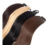Pongnas Extension de Queue de Cheval Longue Tressée, Extensions de Cheveux à Bande élastique avec Aspect Naturel, pour Fête de Mariage, Bal de Fin D'année, Usage Quotidien (3)