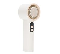 Pongnas Fabrication à Main Fan Turbo Mini Compression de Glace de Ventilateur avec Coussin de Refroidissement Portable Portable Rechargeable 3600mAh pour le Camping en Plein Air (Beige)