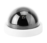Pongnas Fausse Caméra LED, 4 Pièces, Simulation de Dôme, Caméra de sécurité Factice CCTV avec Lumière Clignotante, Rotation à 360 Degrés pour Les Supermarchés, Les Maisons et Les (White)