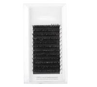 Pongnas Faux Cils en Forme de V de 0,05 Mm, Extensions de Cils Souples Enveloppées en 3D avec Densification à Double Pointe pour une Greffe Rapide, Texture Mate Noire Pure (Courbe D 11mm)